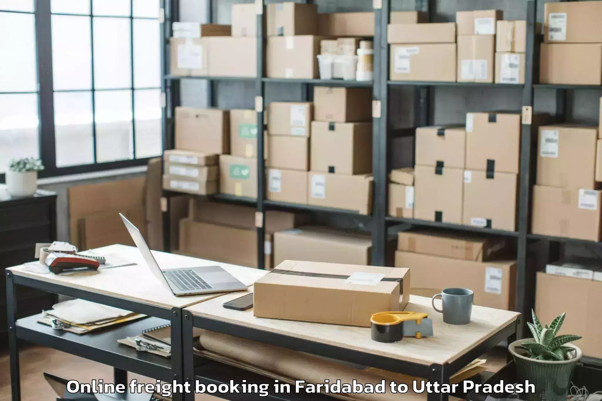 Faridabad to Chillupar Online Freight Booking